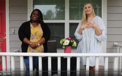 New homeowner Cherish celebrates her accomplishment